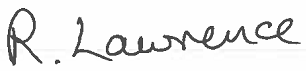 Rebecca Lawrence signature
