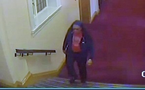 Alan Blacker negotiating steps at court
