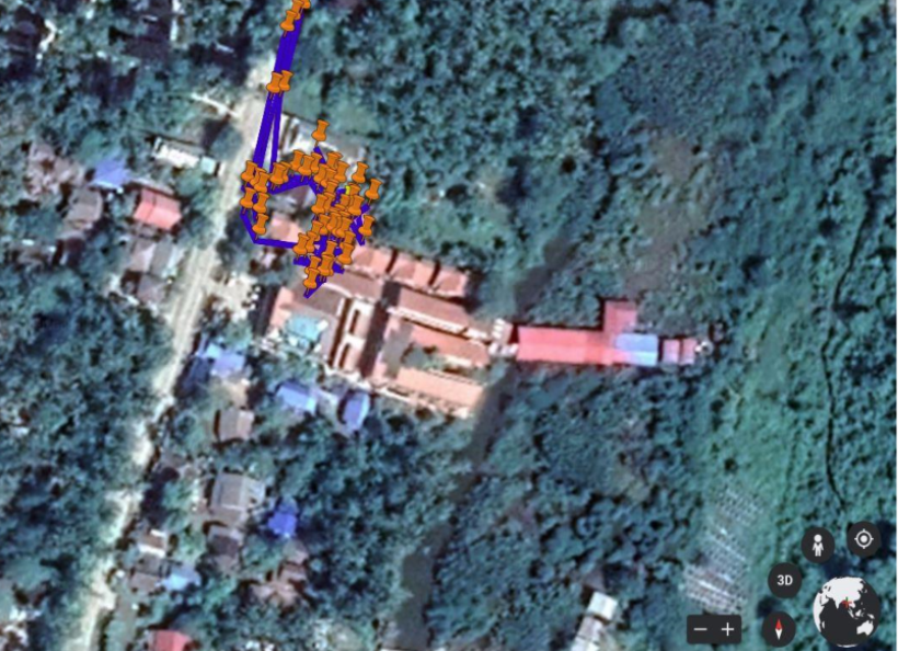 Screenshot of Garmin data showing Behn’s location