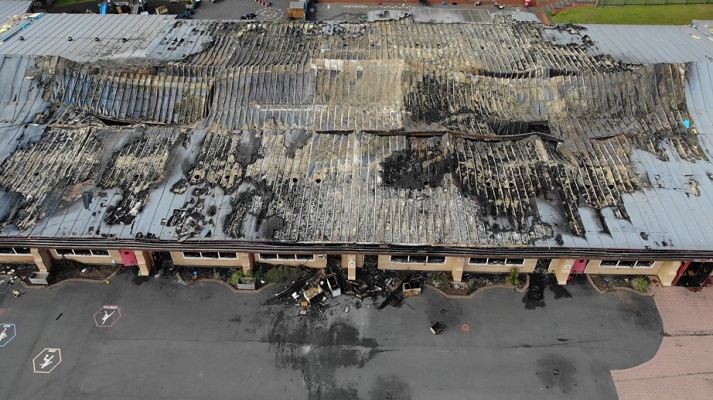 Damage caused by Brady's arson