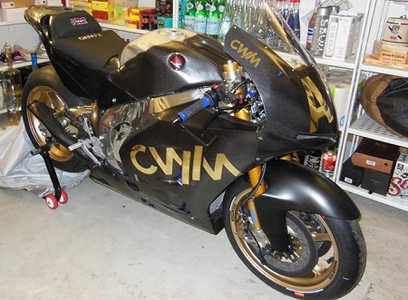 CWM branded motorbike