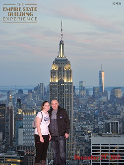 Lee Hickinbottom and Tabatha Knott standing in front of Empire State Building