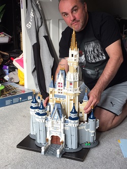 Lee Hickinbottom with Lego castle