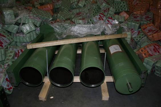 The industrial rollers found to contain large quantities of cocaine and cannabis