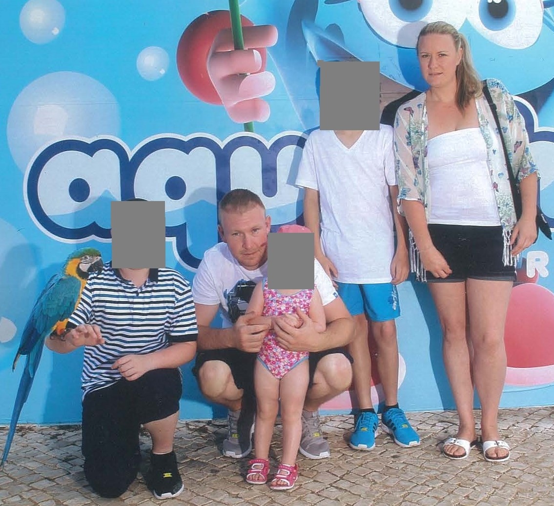Jonathan Lucas and Melissa Ellis on a family holiday