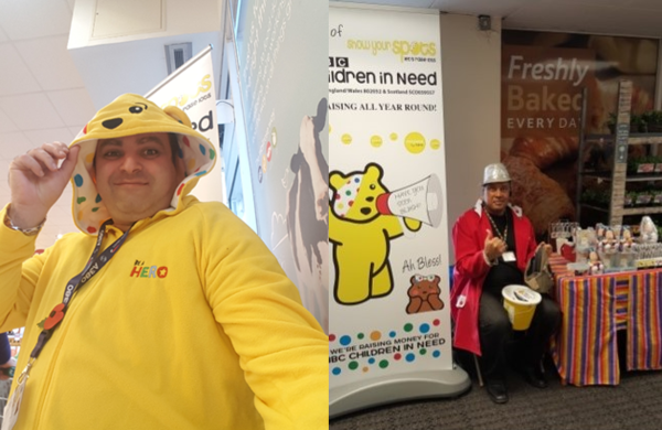 David Levi dressed as Pudsey Bear