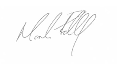 Mark Roberts, Chief Constable, signature