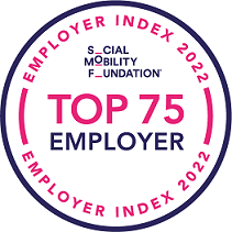 Social Mobility Foundation emblem: Employer Index 2022 - Social Mobility Foundation - Top 75 Employer