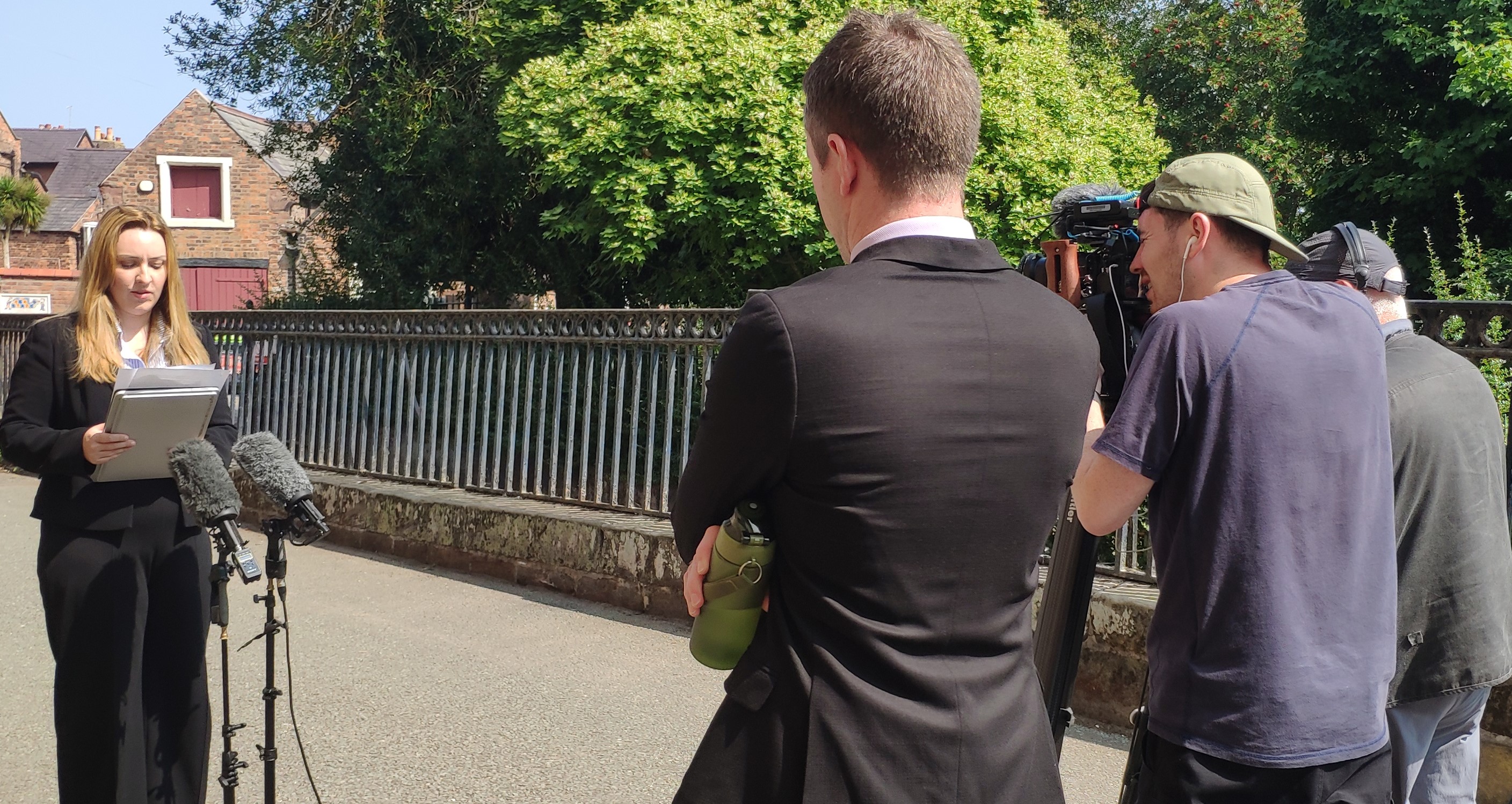 Sarah Egan makes statement to the media after William Woods sentencing