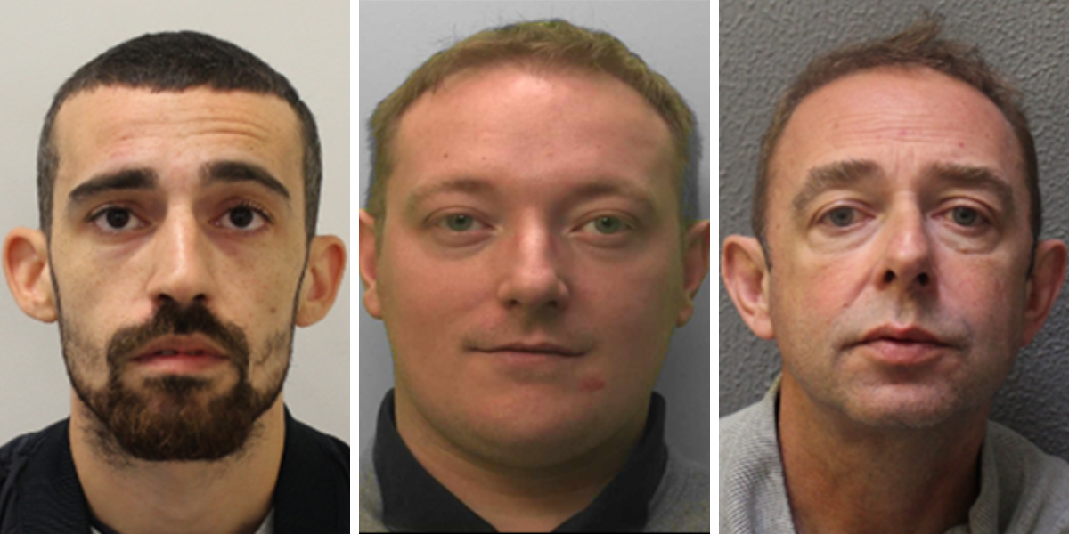 Custody photos of Benjamin Martin-Bynoe, Joe McNally and Robert Brewster