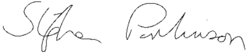 Stephen Parkinson signature