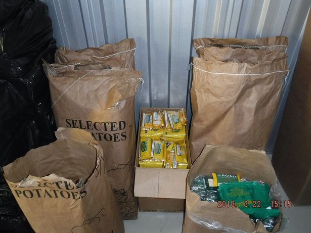 Bags and boxes containing tobacco
