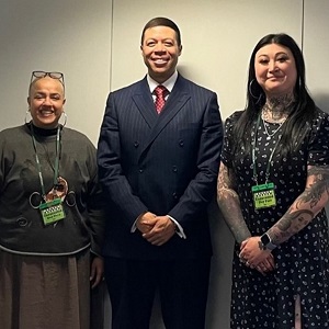 Lionel with representatives at the conference