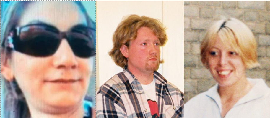 Composite photograph of Alena Grlakova, who was murdered by Gary Allen, shown in the centre, and Samantha Class, murdered by Allen in 1997