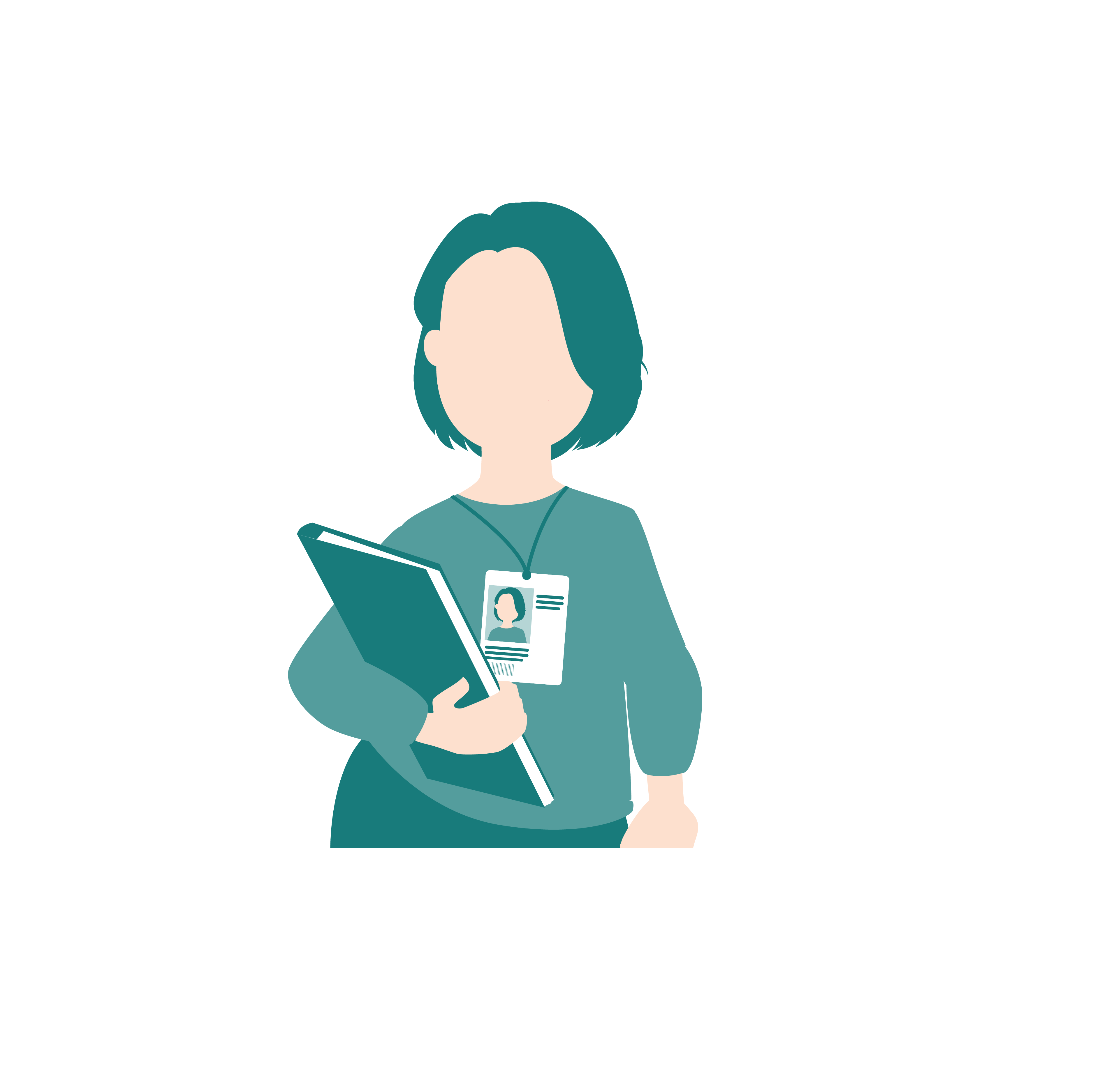 A graphic of a support worker