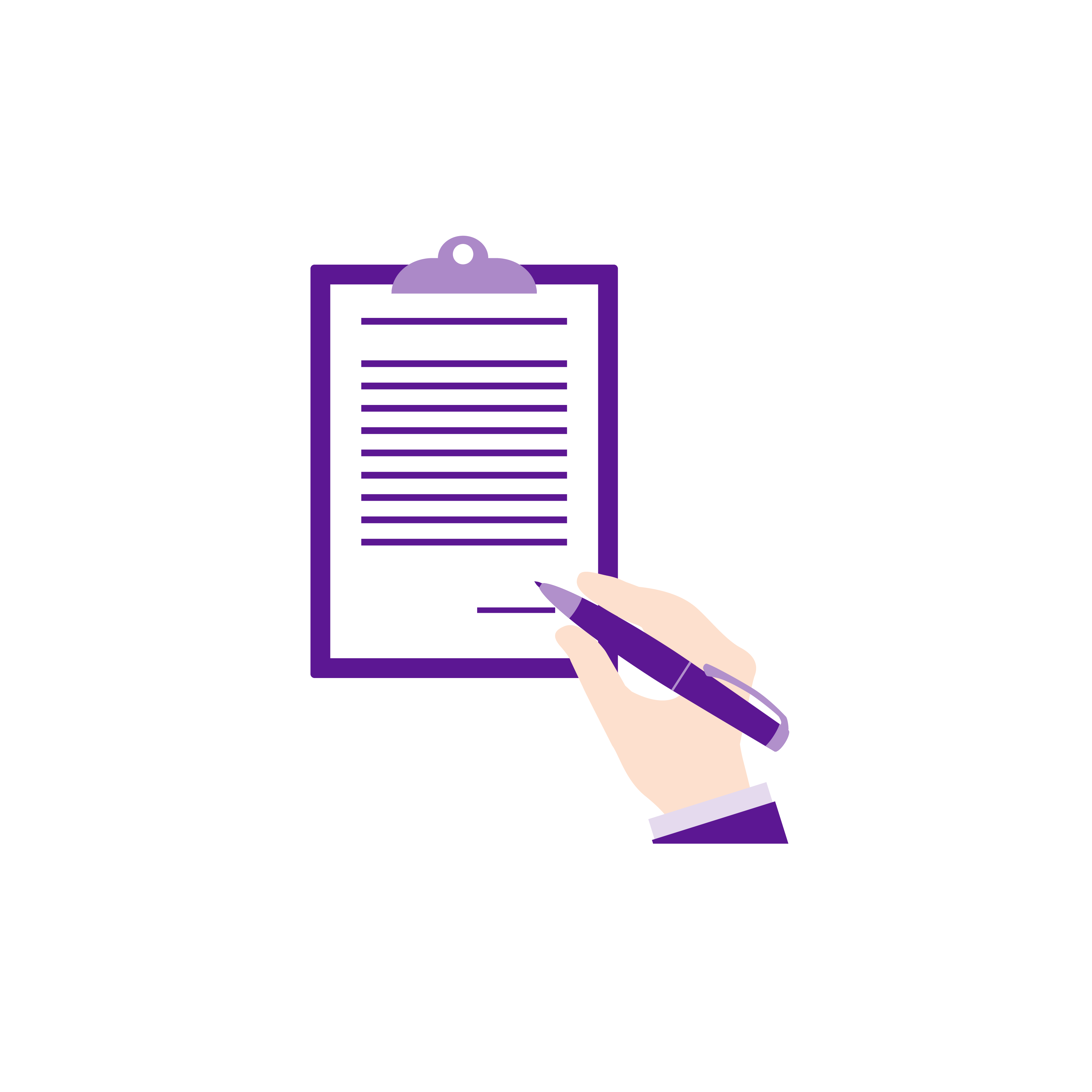 A graphic of a clipboard