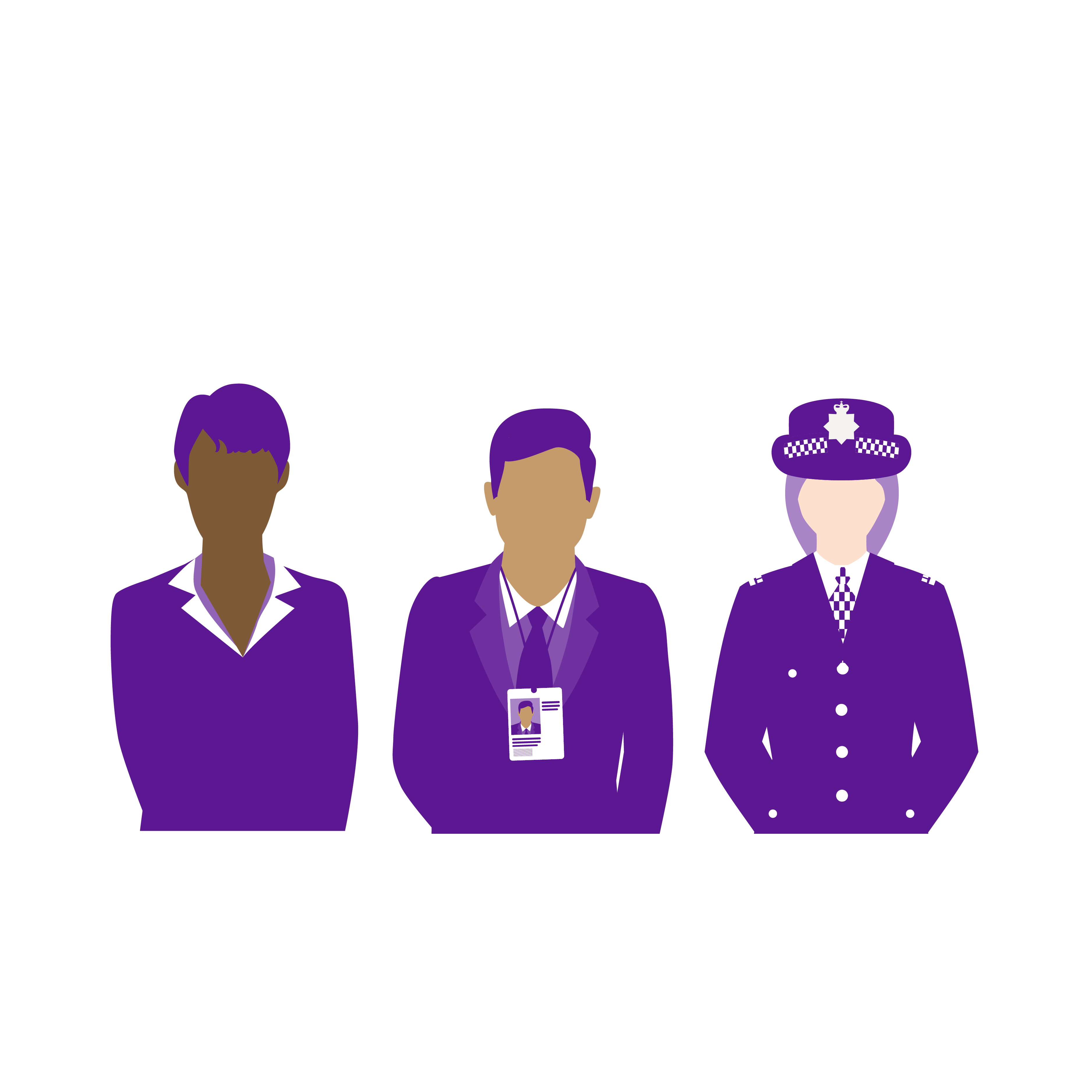 An graphic of CPS and police staff standing together