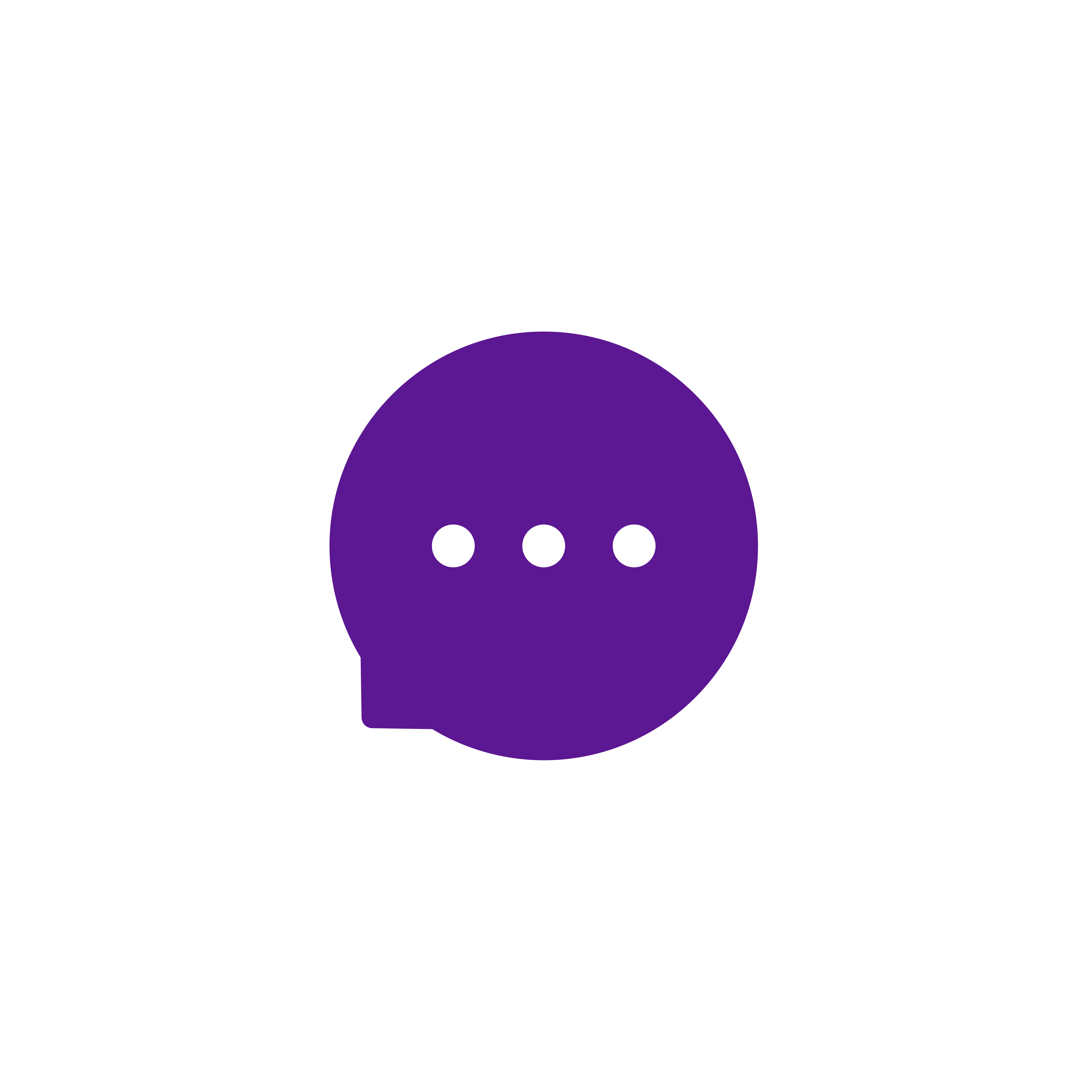 A graphic of a speech bubble
