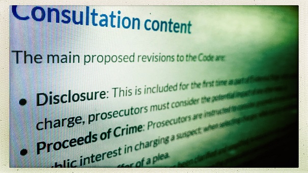 Read about proposed changes to the Code for Crown Prosecutors
