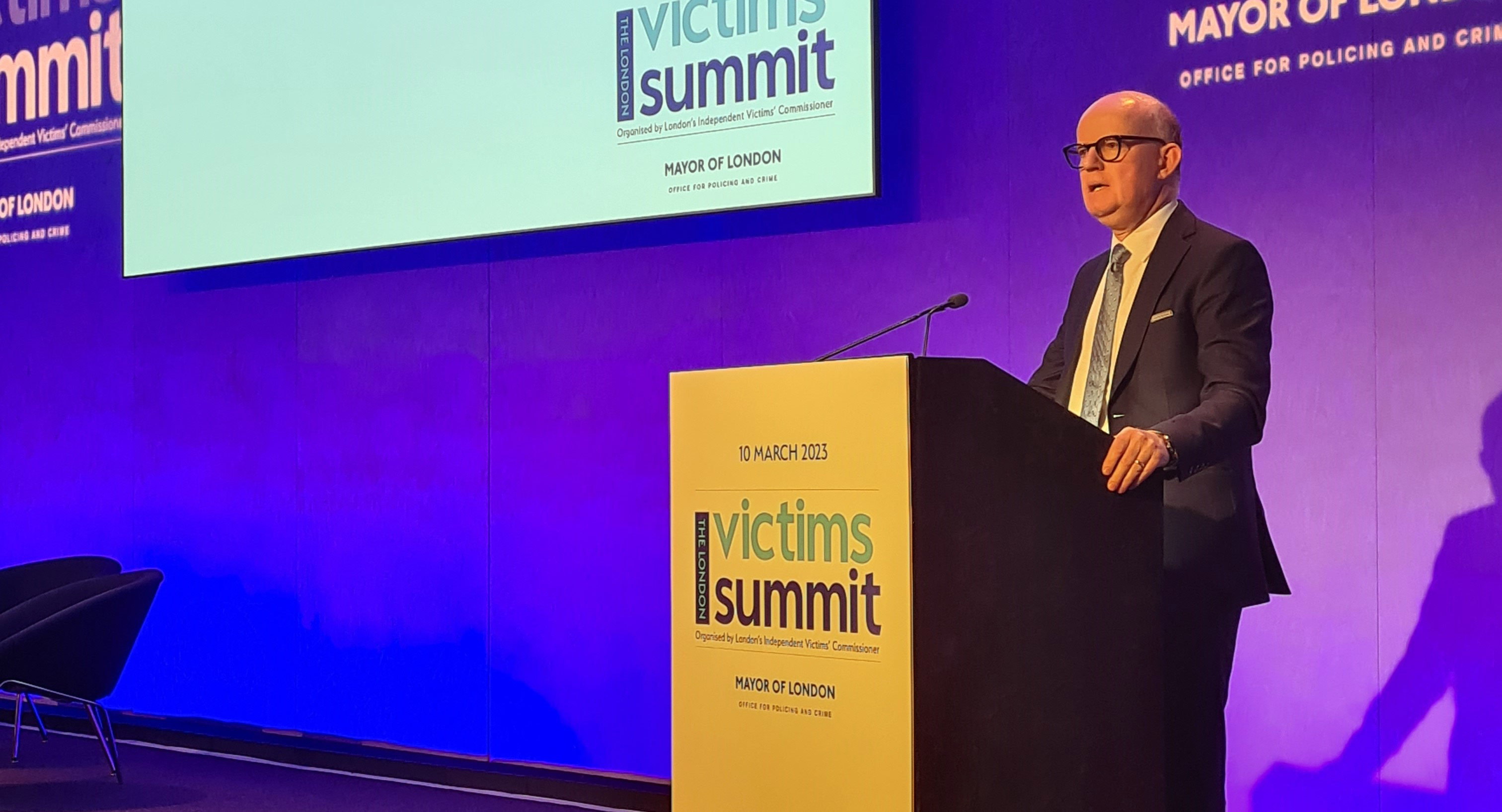 DPP Max Hill addresses the Victims Summit