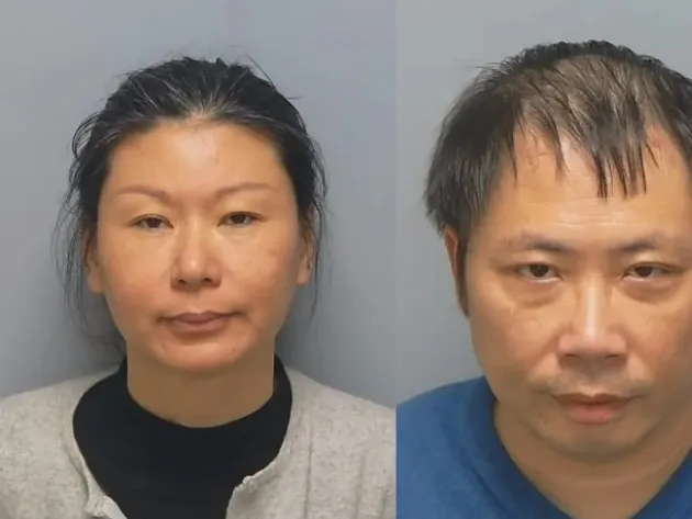 Custody images of Yafeng Dong and Wei Gong Li