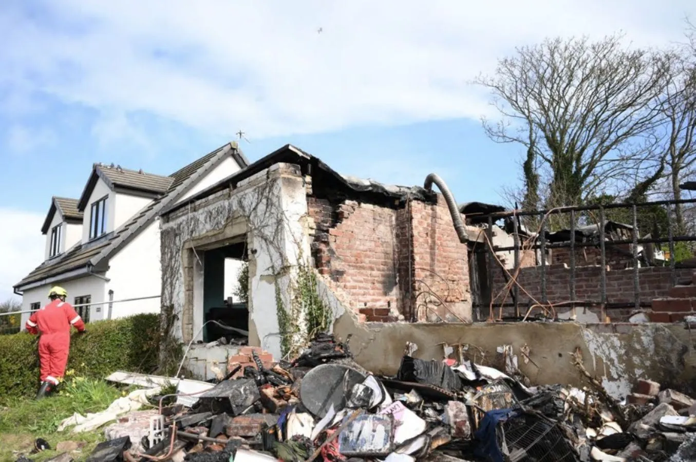 Image of property showing damage after the fire
