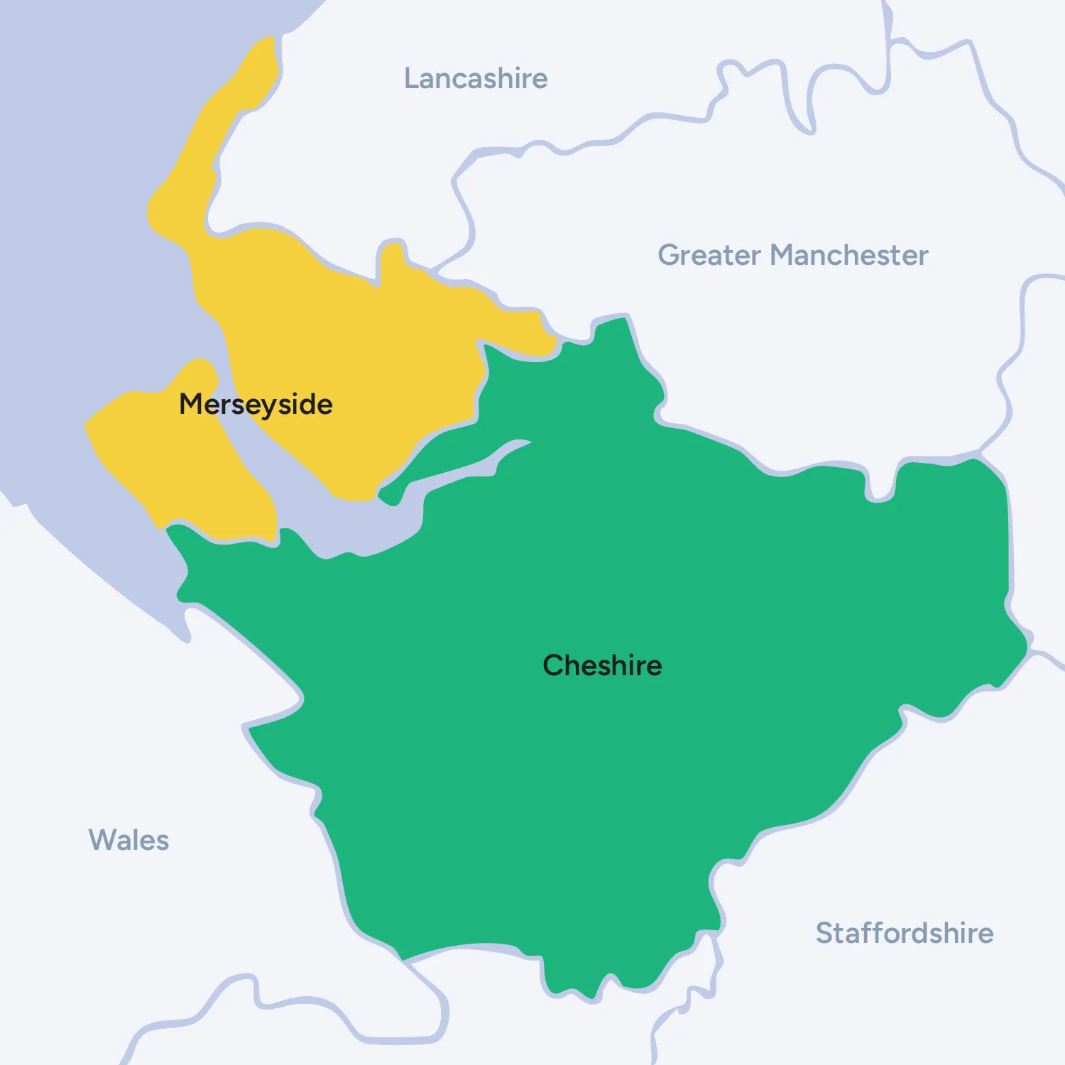 CPS Merseyside-Cheshire area map