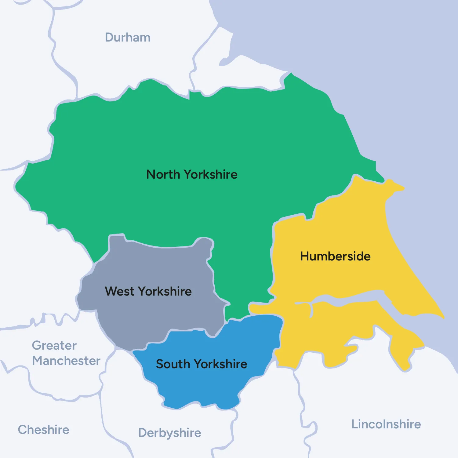 CPS Yorkshire and Humberside area map