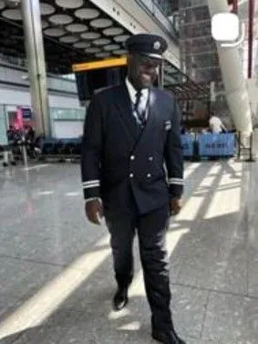 Kwame Yeboah as a pilot